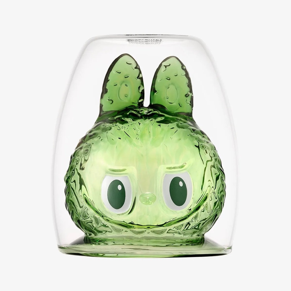 Labubu Glass Cup - Green/Relax
